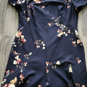 Lauren Ralph Lauren Navy Floral Midi Dress